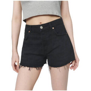 Reformation Jeans NWT Charlene High Rise Jean Shorts Black Seattle Wash Size 28